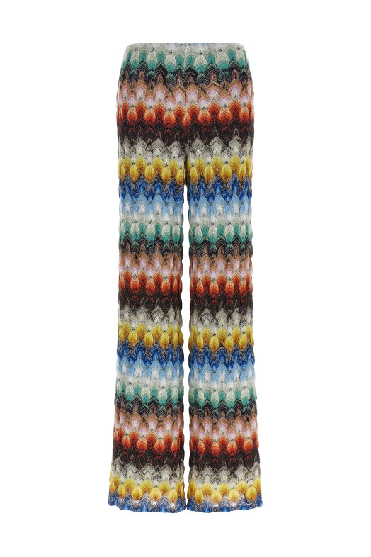 Lamé viscose pants Multicolor