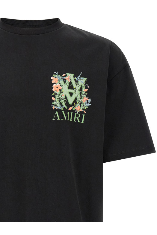 'MA Floral' T-shirt Black