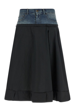 Denim insert skirt Multicolor