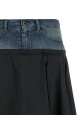 Denim insert skirt Multicolor