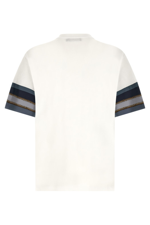 'Cargo' silk insert t-shirt White