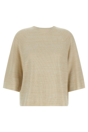 Lamé thread sweater Gold