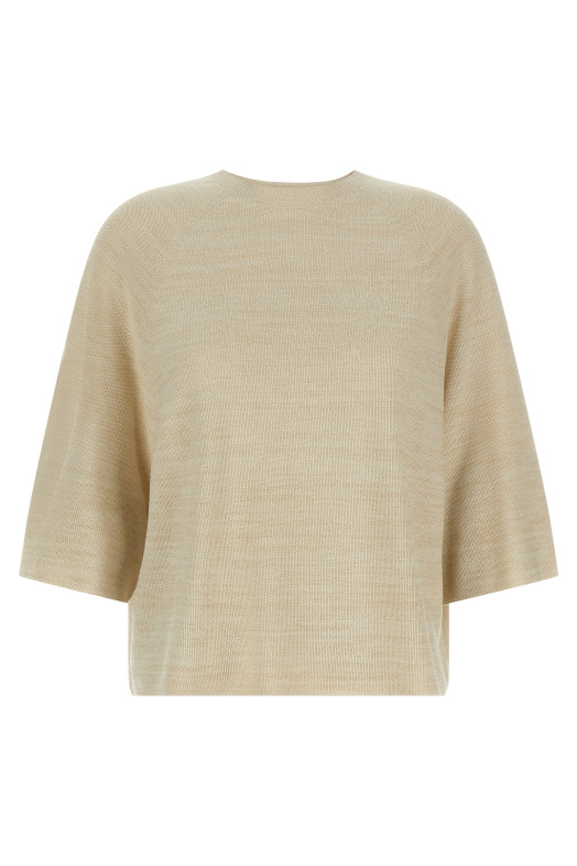 Lamé thread sweater Gold