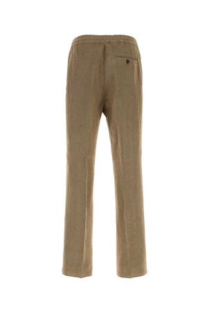 Cappuccino linen blend pant SALVATORE FERRAGAMO (144746793679)