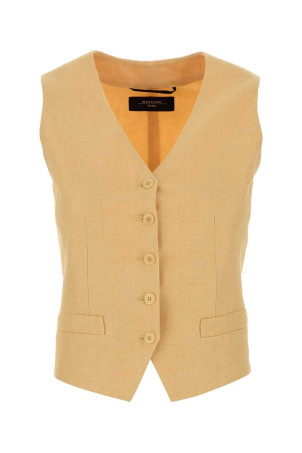 Pastel orange linen Pace vest WEEKEND (2615151012600)