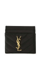 Black leather card holder Black SAINT LAURENT (423291BOW01)