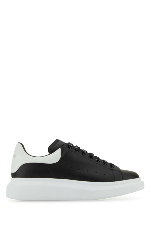 Black leather sneakers with white leather heel ALEXANDER MCQUEEN (553680WIEEN)