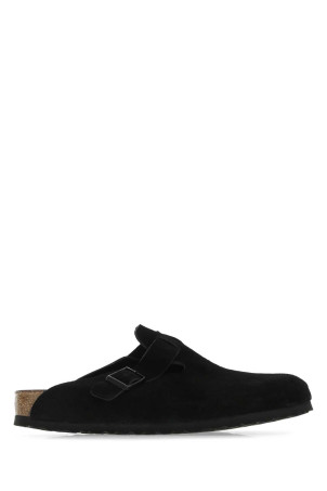Black suede Boston slippers Black BIRKENSTOCK (660473)