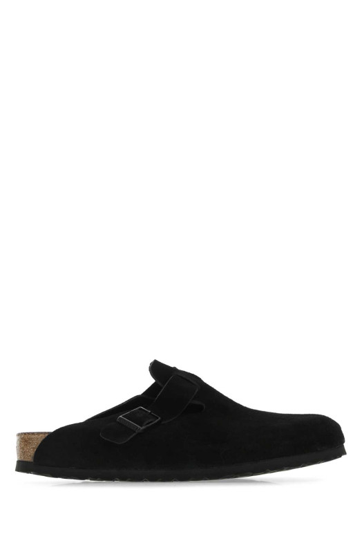 Black suede Boston slippers Black BIRKENSTOCK (660473)