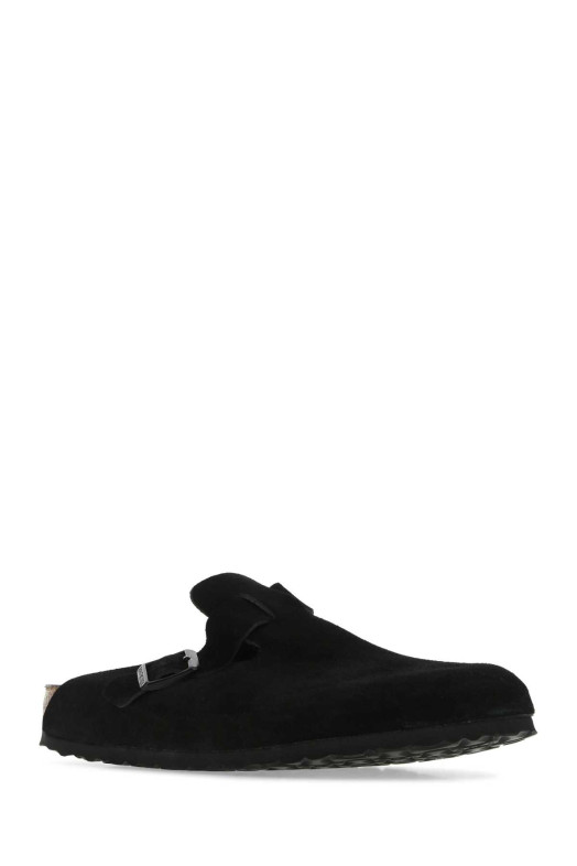Black suede Boston slippers Black BIRKENSTOCK (660473)