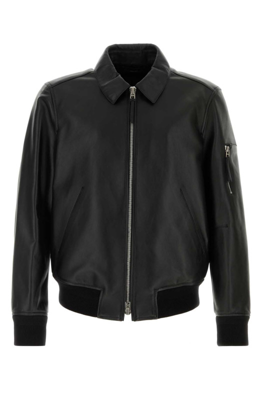 Black leather jacket TOM FORD (LBS086LMN035)