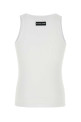 White stretch cotton tank top MARINE SERRE (MTT081ACJER0011)