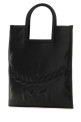 Black nappa leather Aren shopping bag Black and white MCM (MWTESTA03)
