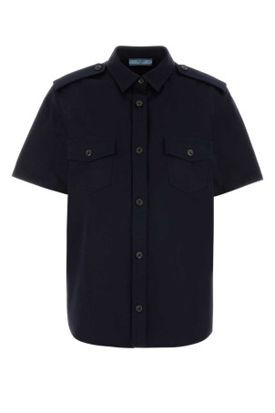 Navy blue cotton shirt PRADA (P432JSOOO10YP)