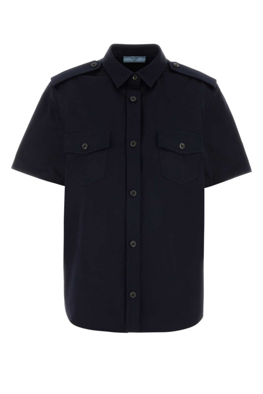 Navy blue cotton shirt PRADA (P432JSOOO10YP)