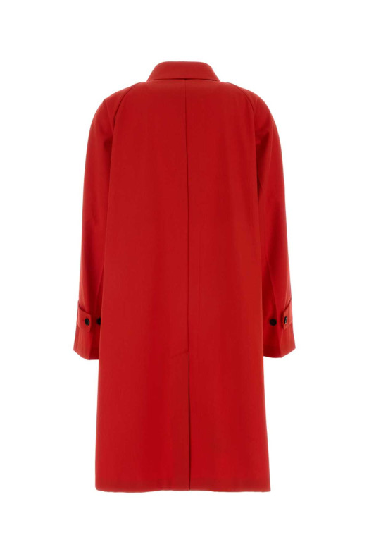 Red gabardine overcoat PRADA (P603TGSOOO184A)