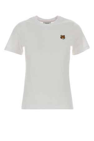 White cotton t-shirt MAISON KITSUNE (PW00113KJ7026)