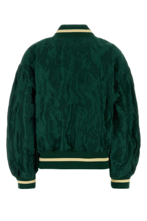 Dark green tech fabric bomber jacket Green LOEWE (S540Y02XCV)