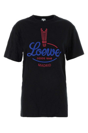 Black jersey t-shirt Black LOEWE (S540Y22X93)