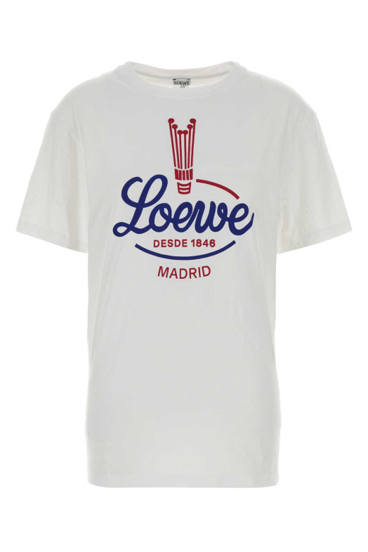 White jersey t-shirt White LOEWE (S540Y22X93)