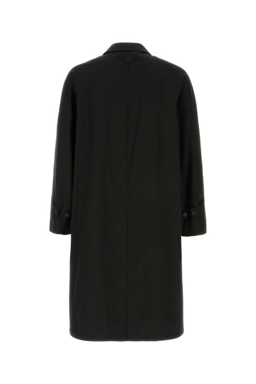 Black cotton overcoat Black PRADA (SGD062SOOO184B)