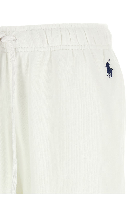 Logo embroidery joggers White