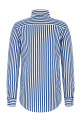 Oxford knit striped shirt Blue