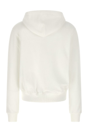 Logo embroidery hoodie White