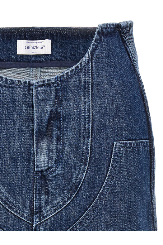 Motorcycle' miniskirt Blue