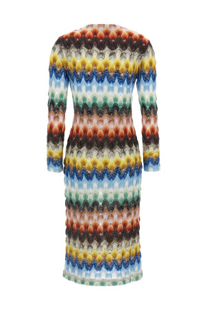 Lamé lace cardigan Multicolor