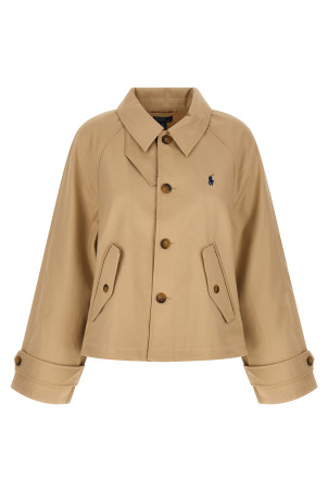 Cotton twill jacket Beige