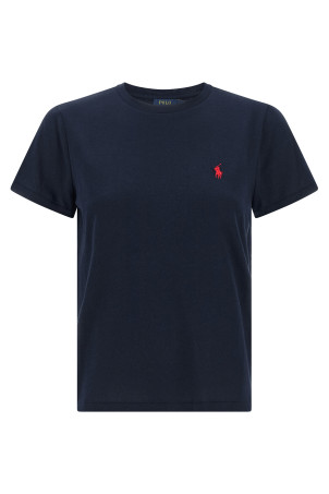 Logo embroidery t-shirt Blue