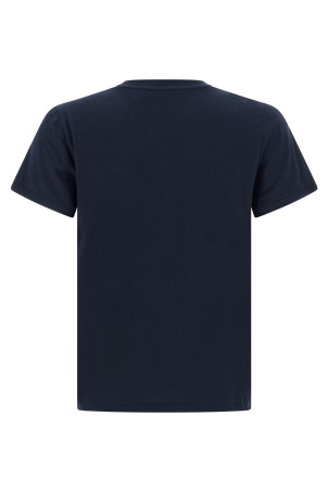 Logo embroidery t-shirt Blue