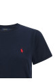 Logo embroidery t-shirt Blue