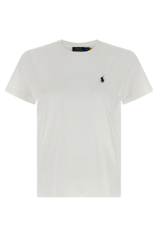 Logo embroidery t-shirt White