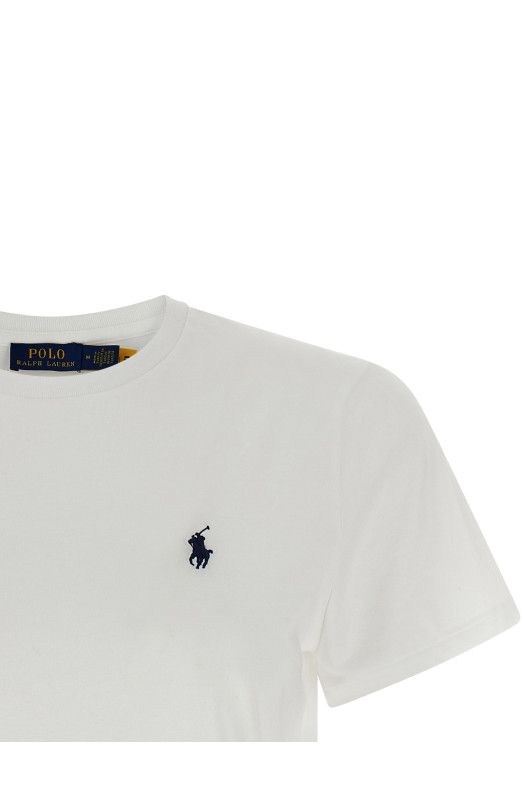 Logo embroidery t-shirt White