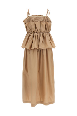 Flounce dress Beige