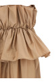 Flounce dress Beige