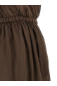 Linen blend dress Brown