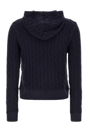 Hooded cardigan Blue