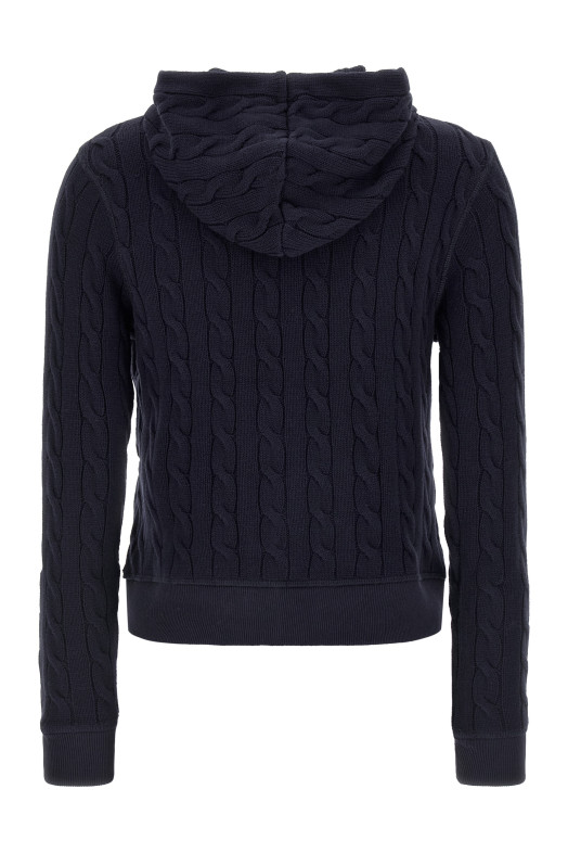 Hooded cardigan Blue