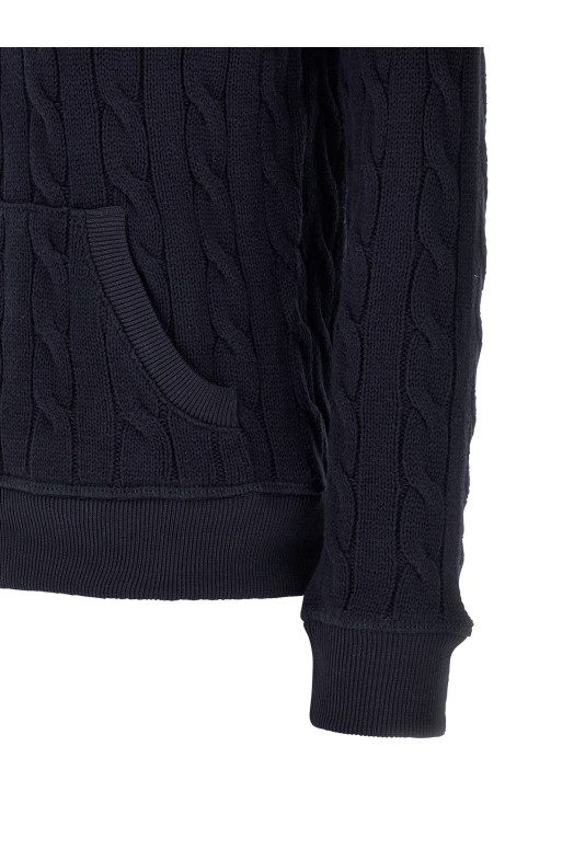 Hooded cardigan Blue