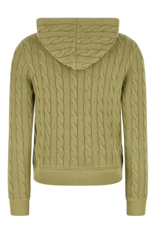Hooded cardigan Green