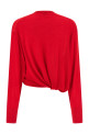 Asymmetrical cut sweater Red