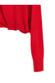 Asymmetrical cut sweater Red
