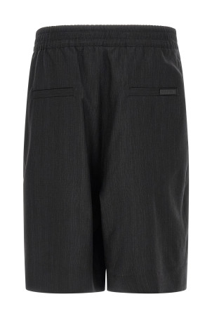 Pinstripe bermuda shorts Black