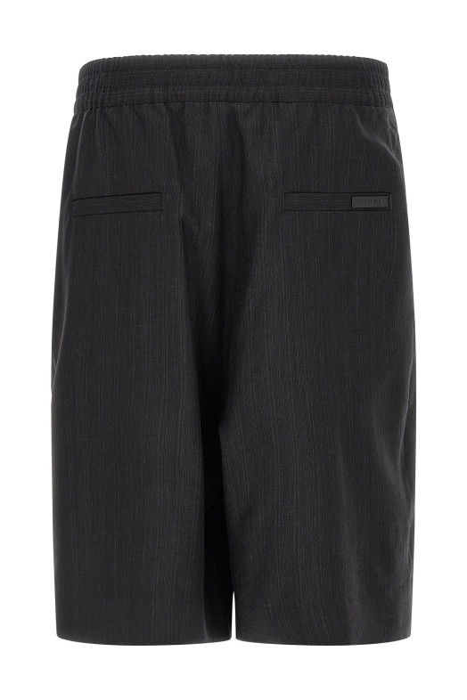 Pinstripe bermuda shorts Black