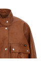 Antiqued leather caban Brown