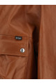 Antiqued leather caban Brown