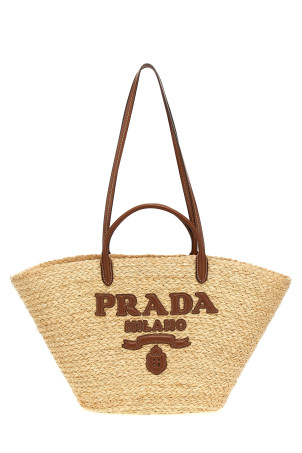 Big logo shopping bag Beige